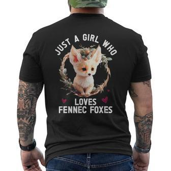 Fennec Fox Cute Fennic Foxes Fenec Animal Fox Lover Mens Back Print T-shirt - Monsterry CA