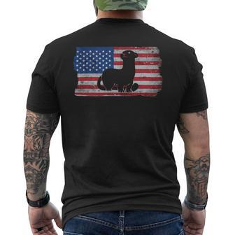 Ferret With The Usa Flag United States Of America Retro Mens Back Print T-shirt - Monsterry UK