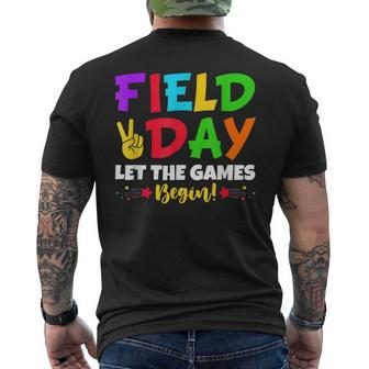 Field Day Let The Games Begin Cool Men's Back Print T-shirt | Mazezy
