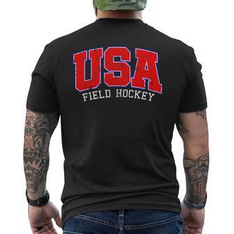 Field Hockey -Usa Field Hockey T Men's T-shirt Back Print | Mazezy