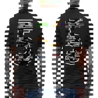 Fifth 5Yr 5Th Birthday Boy 5 Years Old Birthday Decoration Mens Back Print T-shirt | Mazezy