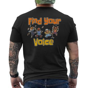 Find Your Voice Summer Reading Program 2023 Library Books Mens Back Print T-shirt | Mazezy