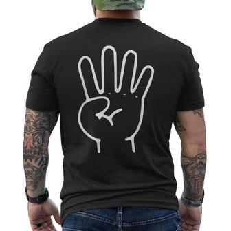 Finger Count Hand 4 Years Old 4Th Birthday For Boys Girls Mens Back Print T-shirt | Mazezy