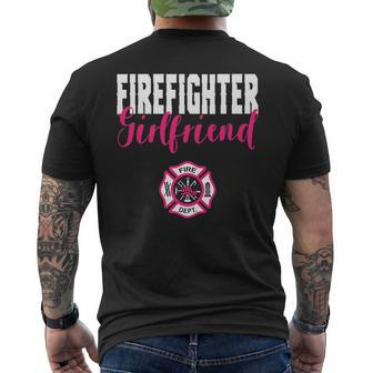Firefighter Girlfriend For Support Of Your Fireman Mens Back Print T-shirt | Mazezy