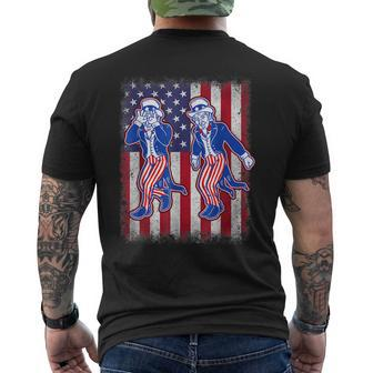 Firework Uncle Sam Griddy Dance 4Th Of July Independence Day Men's Back Print T-shirt | Mazezy DE