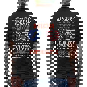 Fireworks Director If You Ever See Me Running You Should Run Running Funny Gifts Mens Back Print T-shirt | Mazezy