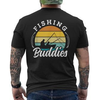 Fishing Buddies Buddy Fisher Fisherman Mens Back Print T-shirt - Seseable