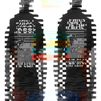 Fishing Is Like Boobs I Like Fishing Fisherman Mens Back Print T-shirt | Mazezy