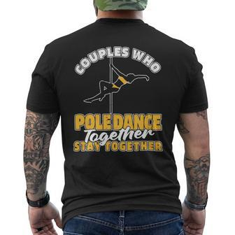 Fitness Couple Dancer Fit Pole Dancing Mens Back Print T-shirt - Monsterry AU