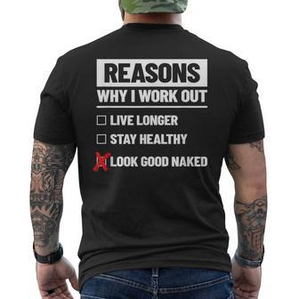 Fitness Meme - Workout Motivation Quotes - Funny Workout Mens Back Print T-shirt | Mazezy