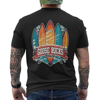 Five Vintage Surfboards - Goose Rocks Beach Me Mens Back Print T-shirt | Mazezy