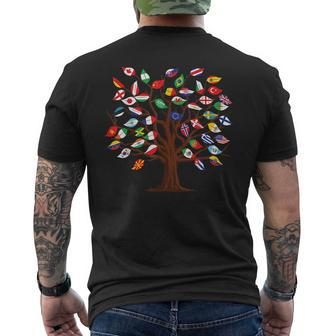 Flags Of Countries Of The World International Flag Tree Kid Mens Back Print T-shirt | Mazezy
