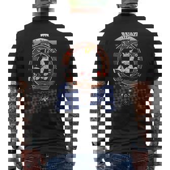Fleming Scottish Clan Badge & Tartan Mens Back Print T-shirt | Mazezy