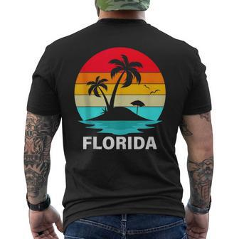 Florida Family Vacation Summer Vintage Florida Beach Mens Back Print T-shirt | Mazezy