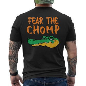 Florida Fear The Chomp Gator Florida Gifts & Merchandise Funny Gifts Mens Back Print T-shirt | Mazezy