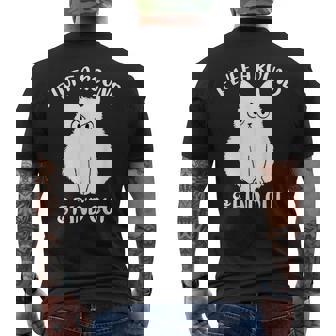 Fluff Around And Find Out Funny Fluff Cat Woman Mens Back Print T-shirt | Mazezy