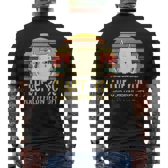 Fluff You You Fluffin Fluff Funny Meow Cat Kitten Mens Back Print T-shirt - Seseable