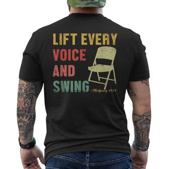 Folding Chair Lift Every Voice And Swing Trending Montgomery Men's T-shirt Back Print - Monsterry DE