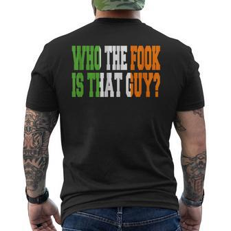 Who The Fook Is That Guy Boxing Men's T-shirt Back Print | Mazezy