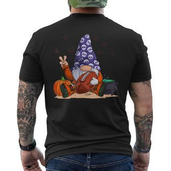 Football Gnome Halloween Spooky Season Boys Kids Costume Halloween Men's T-shirt Back Print | Mazezy