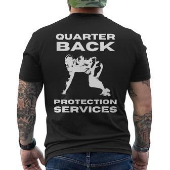 Football Linemen Quarterback Protection Services For Lineman Men's T-shirt Back Print - Seseable