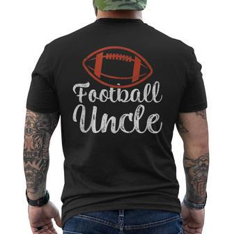 Football Sports Lover Funny Football Uncle Fathers Day Mens Back Print T-shirt | Mazezy