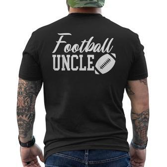 Football Uncle Birthday Party Promoted Matching Family Mens Back Print T-shirt | Mazezy