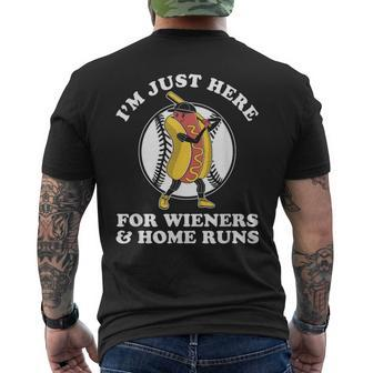  For Men Funny Wieners & Home Runs Baseball Mens Back Print T-shirt - Thegiftio UK