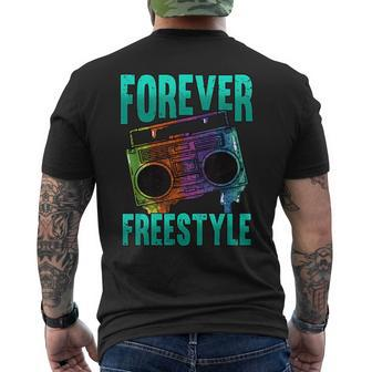 Forever Freestyle Hip Hop Old School Boombox Mens Back Print T-shirt - Seseable
