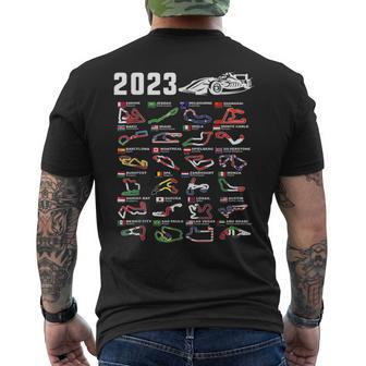 Formula 1 2023 Calendar For Race Car Fan Mens Back Print T-shirt - Thegiftio UK