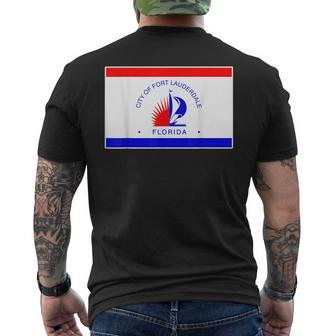 Fort Lauderdale Flag City Pride National Gift Souvenir Mens Back Print T-shirt | Mazezy
