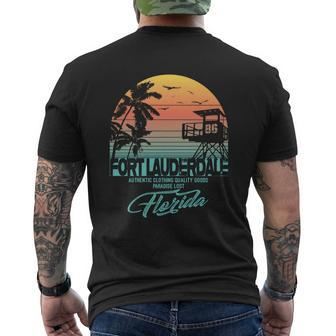 Fort Lauderdale Florida Beach Florida Gifts & Merchandise Funny Gifts Mens Back Print T-shirt | Mazezy