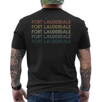 Fort Lauderdale Florida Pride Vintage State 70S Florida Mens Back Print T-shirt | Mazezy