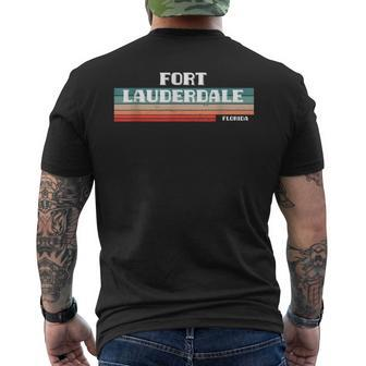 Fort Lauderdale Native Funny State Flag Pride Florida Mens Back Print T-shirt | Mazezy