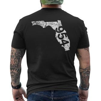 Fort Lauderdale Pembroke Pines Area Code 954 Florida Men's T-shirt Back Print | Mazezy DE