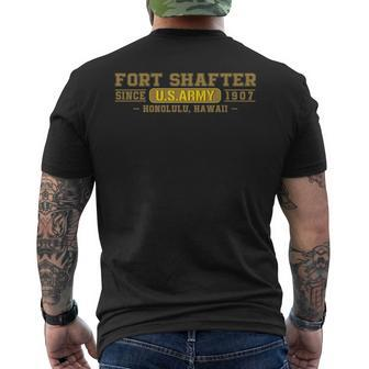 Fort Shafter Us Army Base Honolulu Vintage Men's T-shirt Back Print | Mazezy