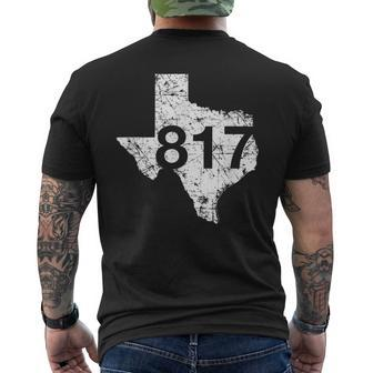 Fort Worth Arlington Area Code 817 Texas Souvenir Men's T-shirt Back Print | Mazezy