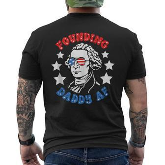 Founding Daddy Af Funny Father Day Mens Back Print T-shirt | Mazezy
