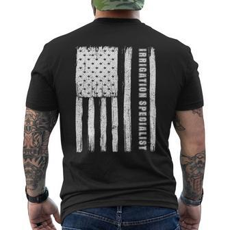 Fourth Of July For Irrigation Specialist Men's T-shirt Back Print | Mazezy