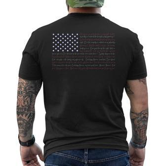 Fourth Of July National Anthem Star Spangled Banner Mens Back Print T-shirt | Mazezy
