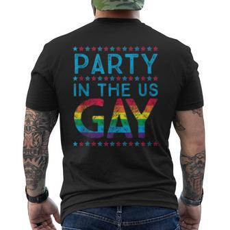 Fourth Of July | Party In The Us Gay Mens Back Print T-shirt | Mazezy