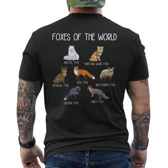 Fox Lover Foxes Of The World Types Of Foxes Fox Men's T-shirt Back Print - Seseable