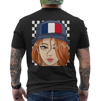 France Flag Bucket Hat French Girl European Pride Mens Back Print T-shirt | Mazezy