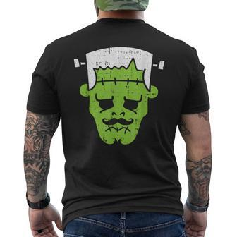 Frankenstein Lazy Halloween Costume Horror Movie Monster Halloween Costume Men's T-shirt Back Print | Mazezy