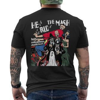 Frankenstein Monster Mash Halloween Ghoul Ghost Halloween Men's T-shirt Back Print | Mazezy