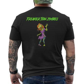 Freakier Than Zombies Cute Halloween Halloween Funny Gifts Mens Back Print T-shirt | Mazezy