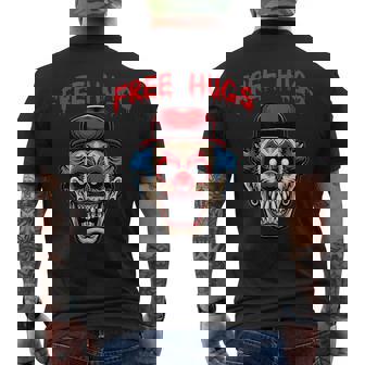 Free Hugs Halloween Creepy Scary Clown Mens Back Print T-shirt | Mazezy