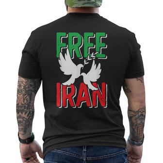 Free Iran Love Freedom Iranian Persian Azadi Men's T-shirt Back Print - Monsterry DE