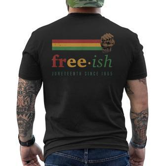 Free-Ish Since 1865 Junenth African American Junenth Mens Back Print T-shirt - Thegiftio UK