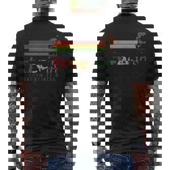 Free-Ish Since 1865 Junenth African American Junenth Mens Back Print T-shirt - Thegiftio UK